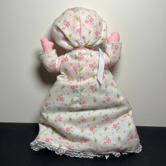 Vintage Topsy Turvy Doll Floral Fabric Two Face Reversible Rag Doll - Picture 2 of 7